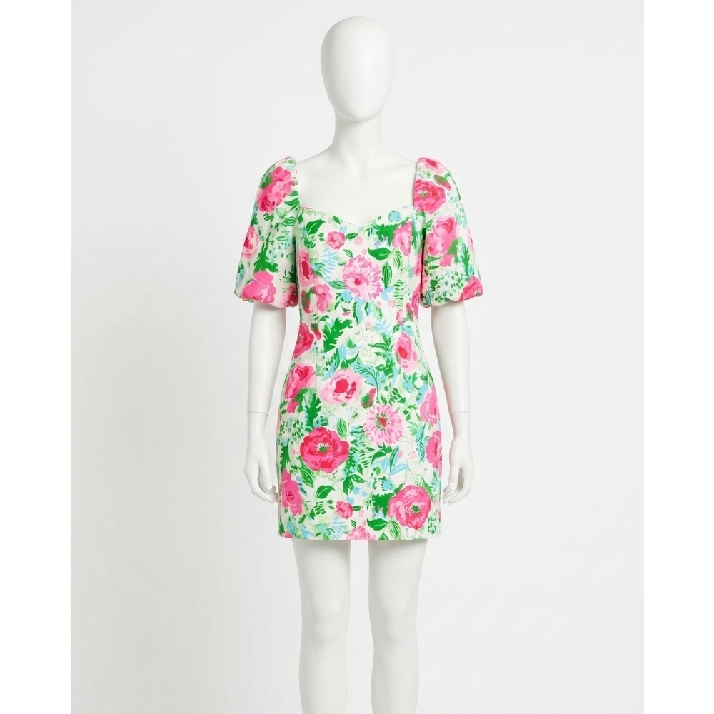 NEW LILLY PULITZER justina skirted romper in poppy party